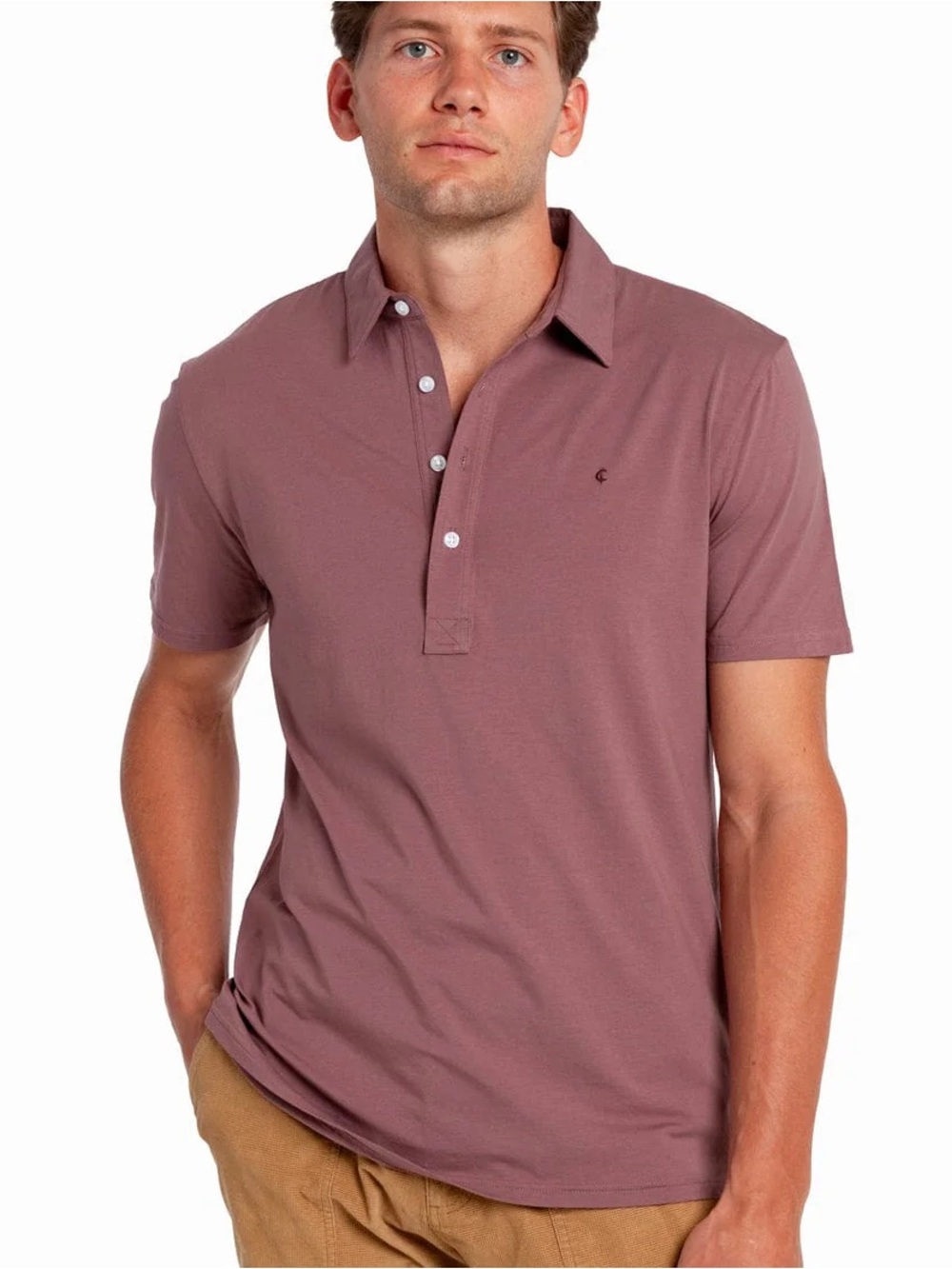 NICE! Criquet Polo Shirt Mens Pink Short Sleeve Golf Pima Cotton Stretch Size L